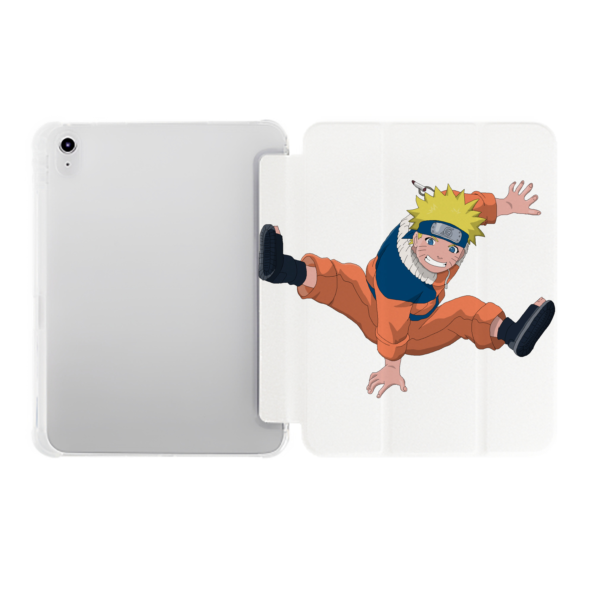 （画像用） NARUTO -ナルト- うずまき ナルト Uzumaki Naruto IPad ケース ペン収納付き 三つ折りスタンド PUレザー×シリコン 対応機種9.5/10.5/10.9インチ